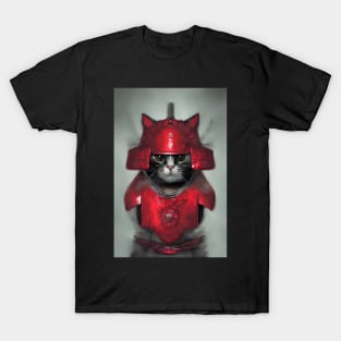 Samurai Cat Painting T-Shirt